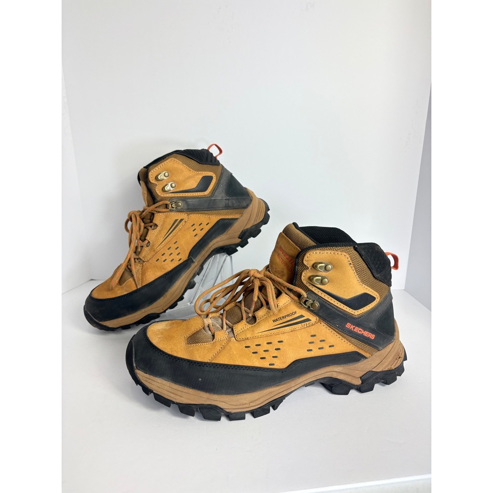 Skechers Relaxed Fit Polano Norwood Waterproof Leather Hiking Boots Size 12